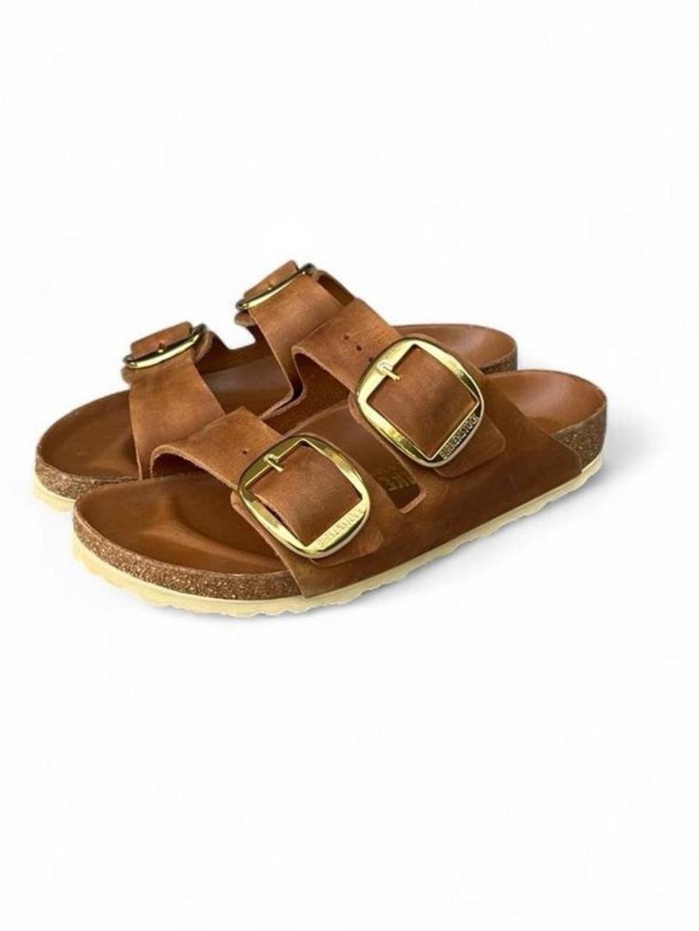 Birkenstock Arizona Big Buckle Oiled Leather Cognac Sandals EU 37 US 6 Narrow